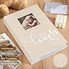 Lanpn „Hello Little Love" Baby-Fotoalbum – 300 Fotos, Leinen Beige