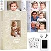 Baby-Fotoalbum 300 Fotos mit Memo & Abdruck-Kit – Leinen Beige