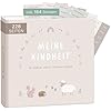 mintkind Erinnerungsalbum Kindheit Beige (0–10 Jahre) mit Sticker-Set