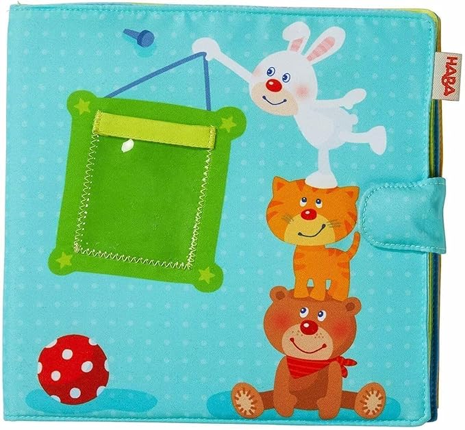 HABA Stoff-Fotoalbum „Spielgefährten" – 8 Fotos, ab 12 Monaten