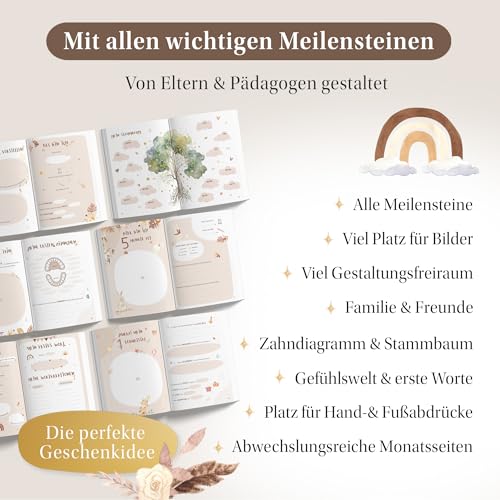 Eulentaler Babytagebuch „Boho" – Von Pädagogen gestaltet