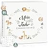 Babyalbum „Mein erstes Lebensjahr" Boho – personalisierbar, 2 Seiten pro Monat