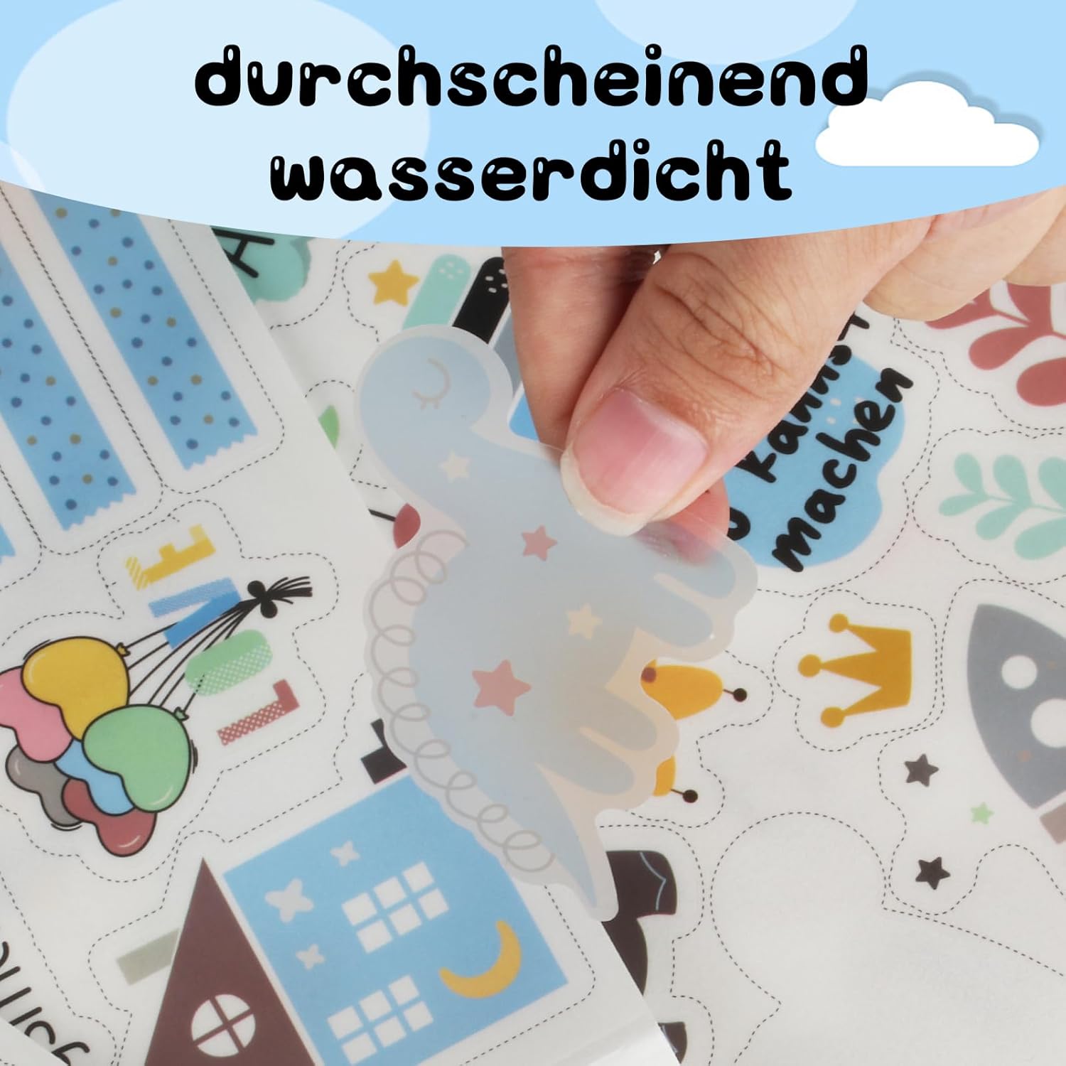 4-Blatt Babyalbum Sticker-Set – Ideal für Scrapbooking und Geschenkverpackung 4-Blatt Babyalbum Sticker-Set – Ideal für Scrapbooking und Geschenkverpackung