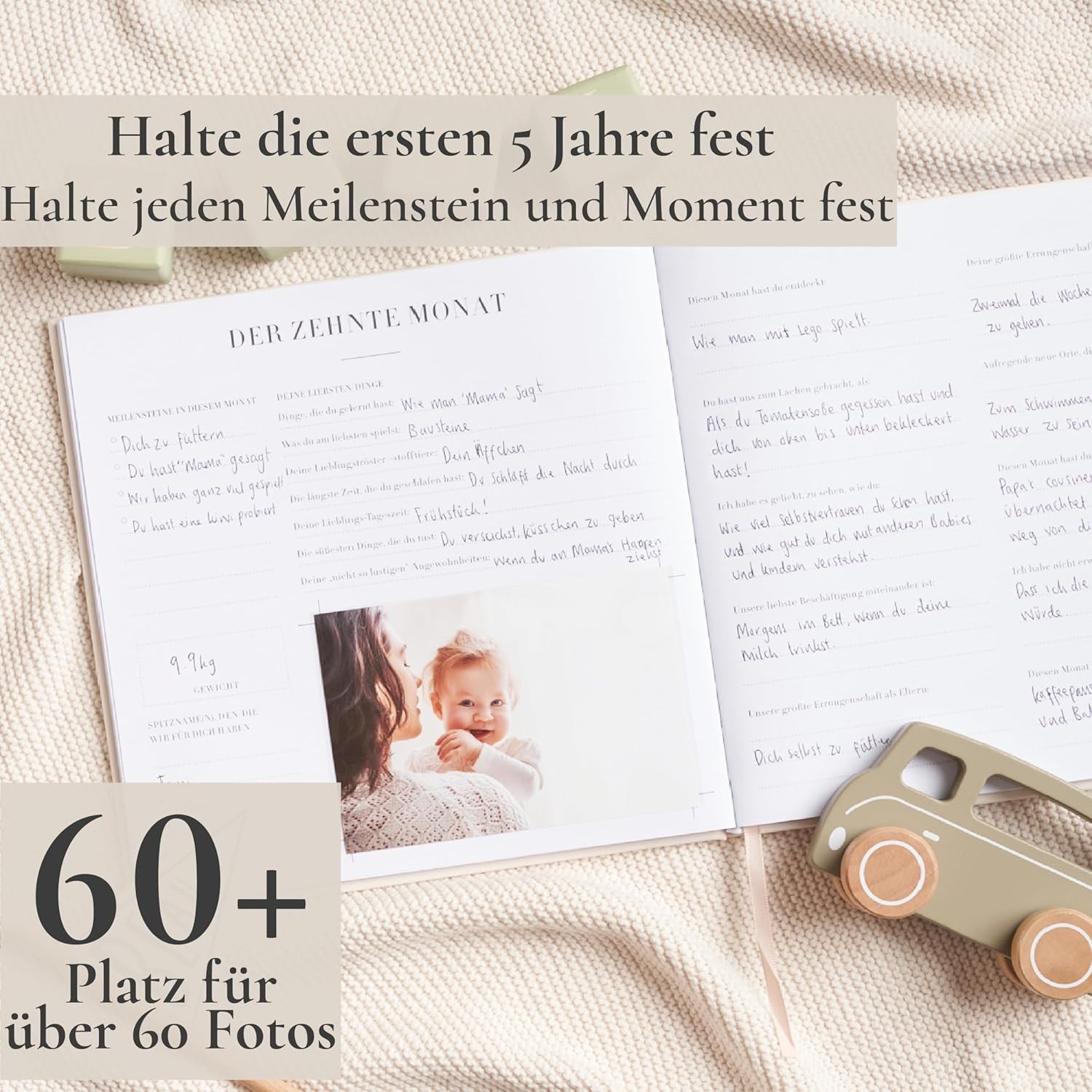 Erinnerungsbuch & Fotoalbum für Babys | 132 Seiten | 10x15 cm, 13x18 cm Fotos Erinnerungsbuch & Fotoalbum für Babys | 132 Seiten | 10x15 cm, 13x18 cm Fotos