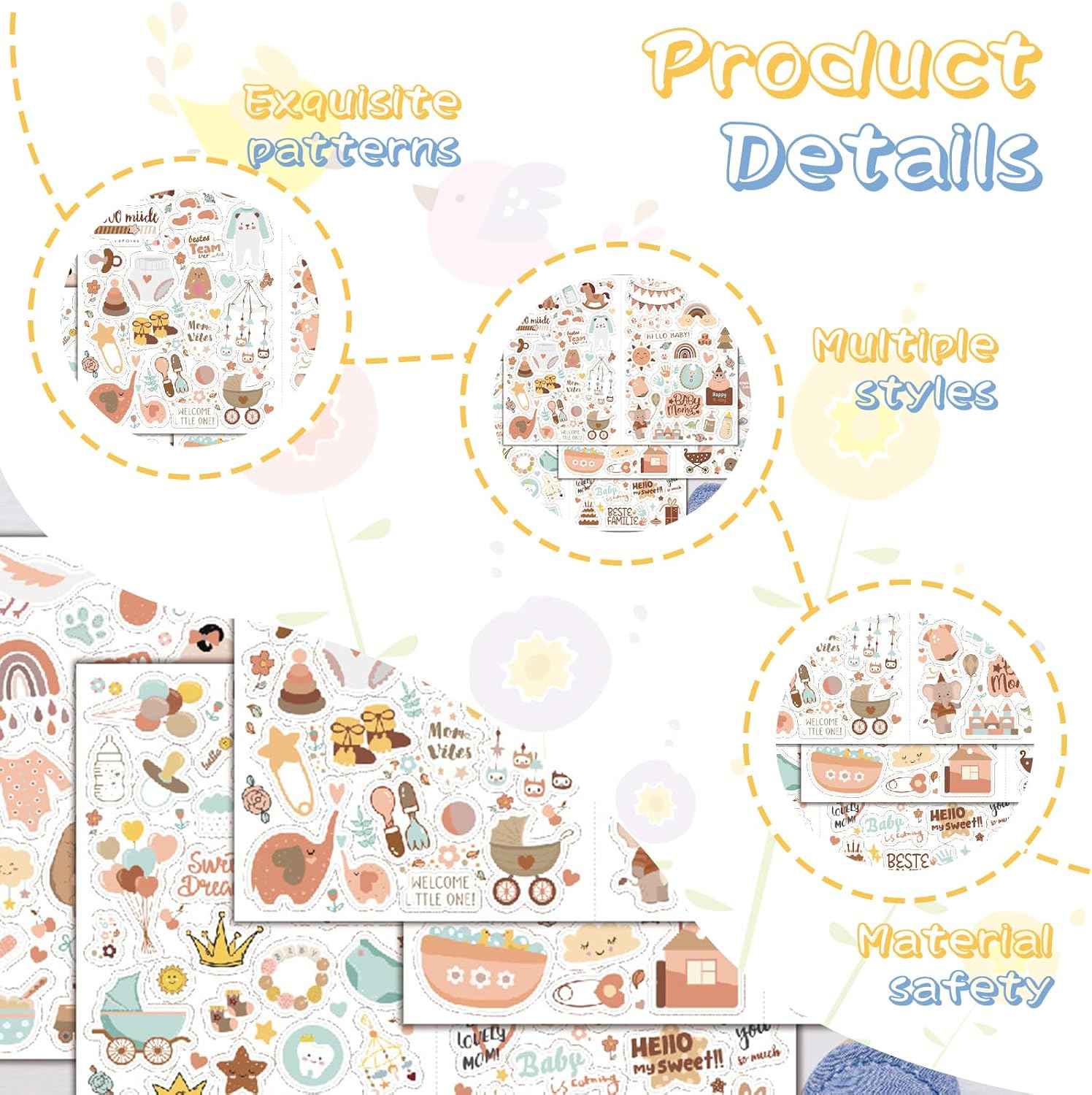 Goiern 212 Stickers Babyalbum - DIY Scrapbooking Aufkleber (4 Stück) Goiern 212 Stickers Babyalbum - DIY Scrapbooking Aufkleber (4 Stück)
