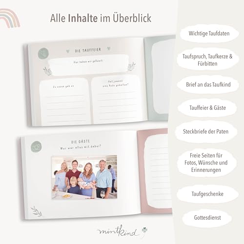 mintkind Erinnerungsalbum „Meine Taufe" Beige – Taufgeschenk