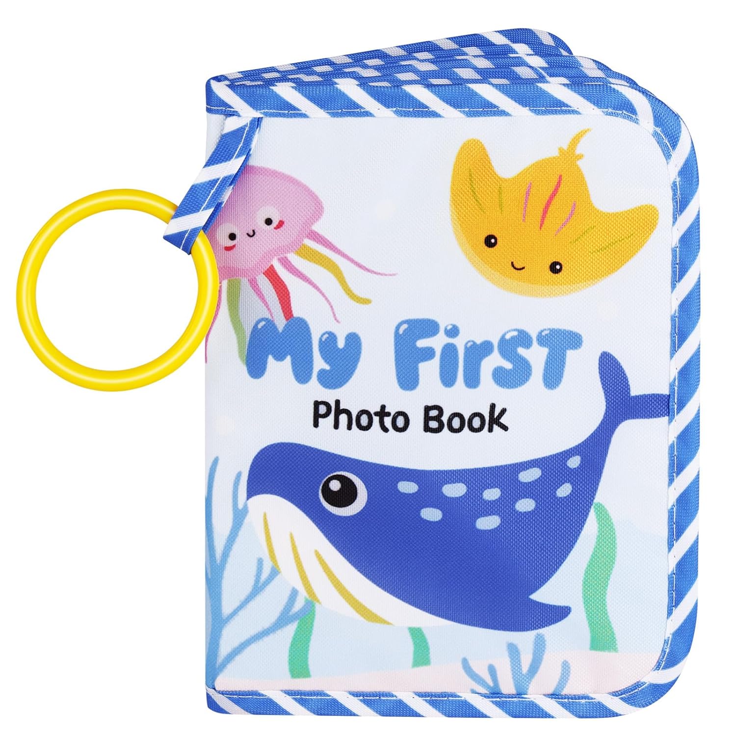 Aolso Baby-Stofffotoalbum mit Anhänger – 17 Fotos, ab 0 Monaten