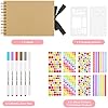 Aolso DIY-Fotoalbum Gelb – 30 schwarze Seiten, Scrapbook-Set