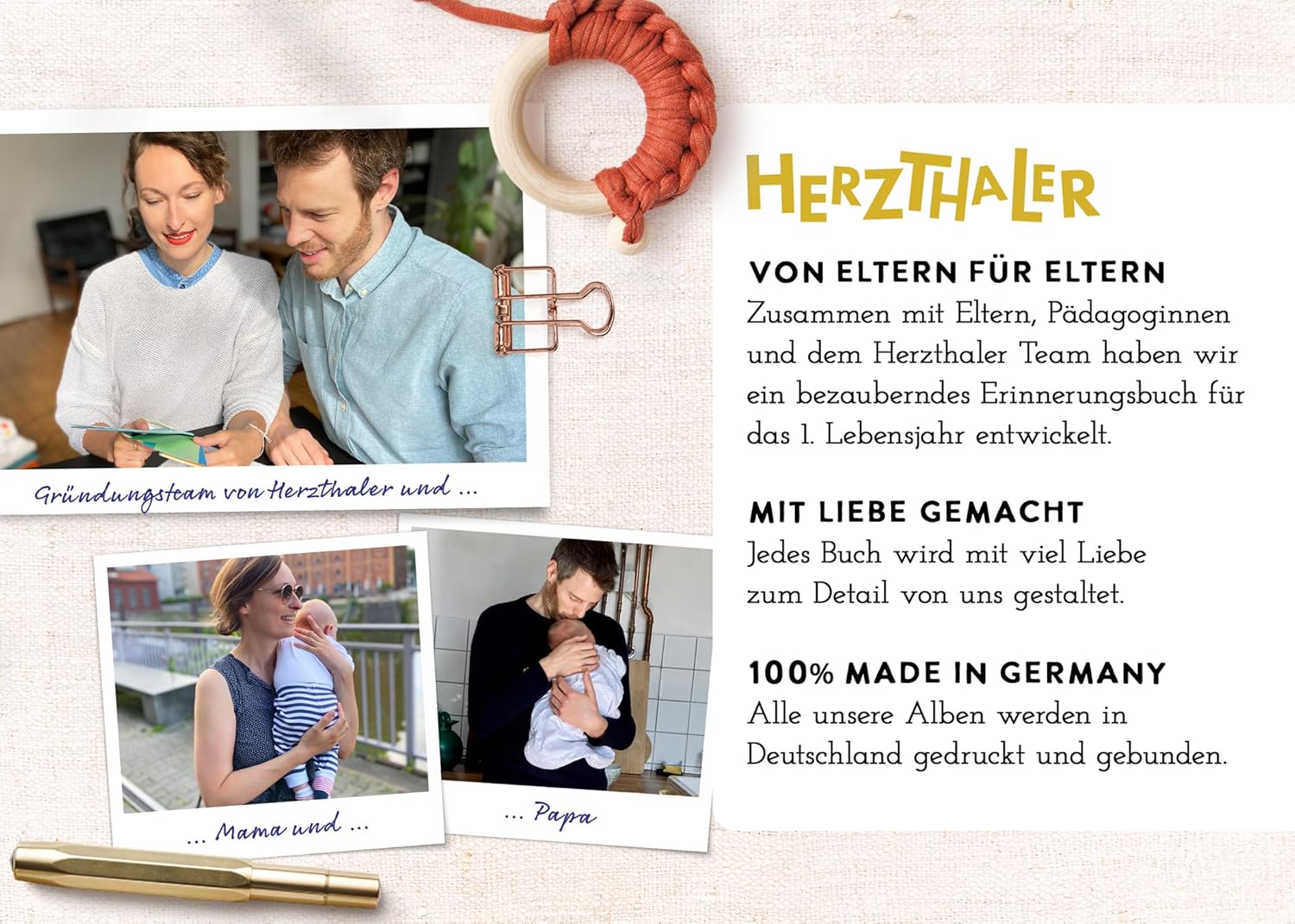 Mein erstes Jahr Babyalbum - Luxus Leinenbuch mit Goldprägung Mein erstes Jahr Babyalbum - Luxus Leinenbuch mit Goldprägung