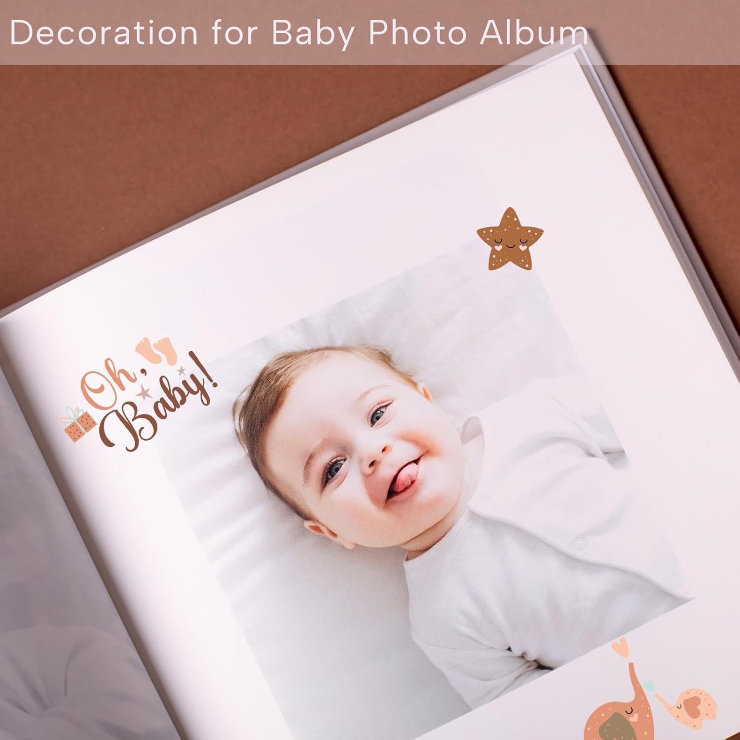 SILARLAIT Boho Baby & Kinder Aufkleber, 4 Bögen DIN-A4 zum Basteln