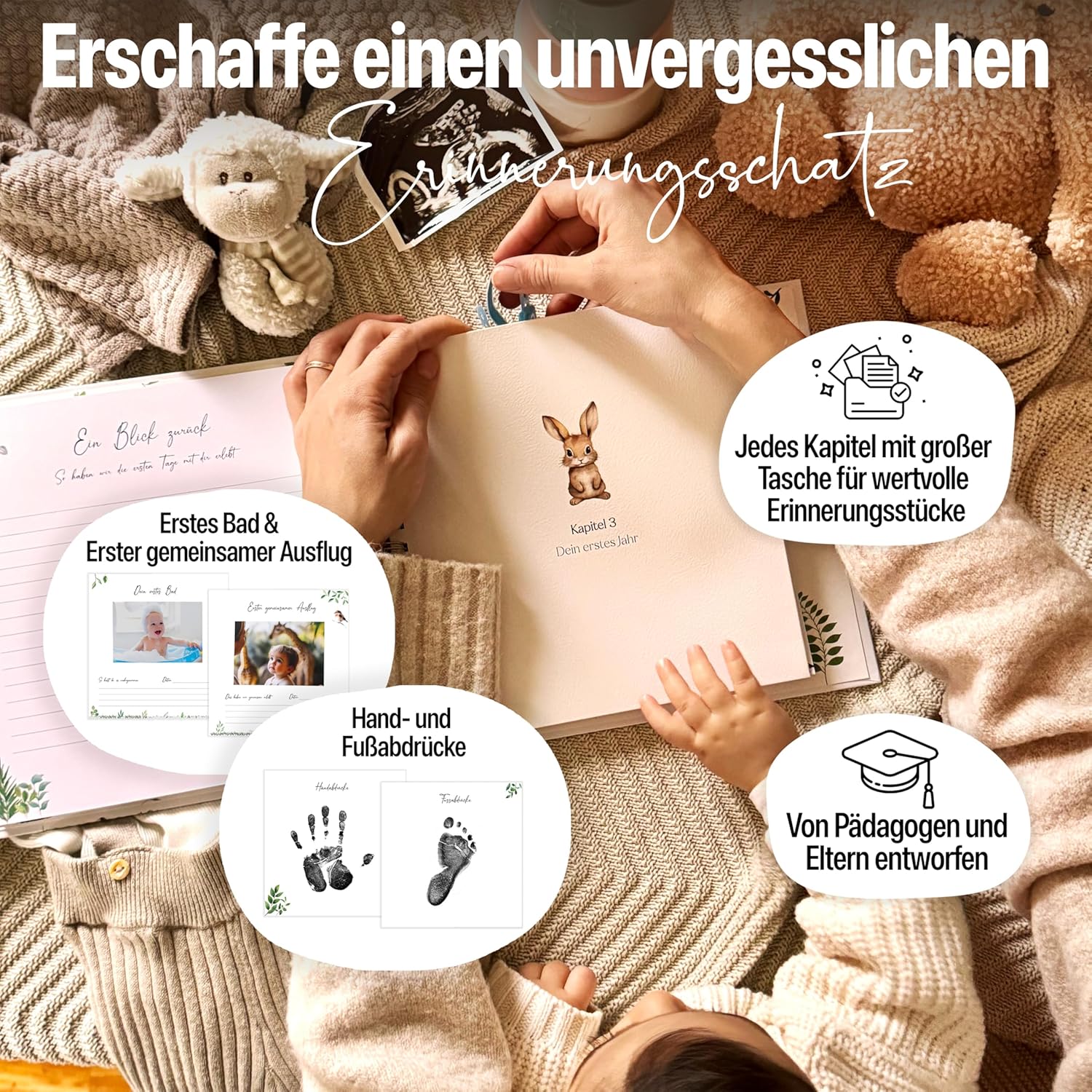 Minime® Babyalbum: Zeitloses Geschenk von Geburt bis zum 5. Lebensjahr