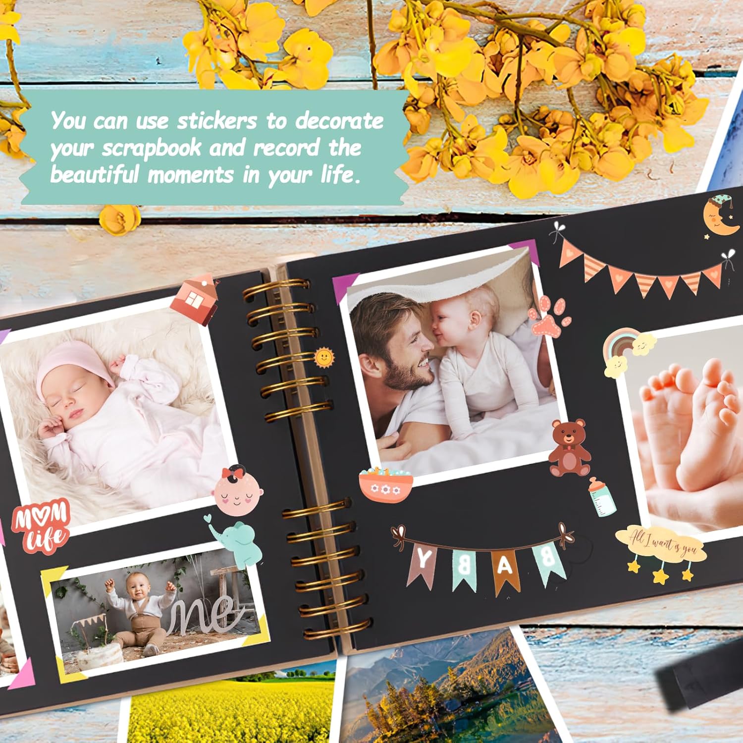 Sticker Babyalbum mit 225+ Motiven - Selbstklebende, Wasserdichte Baby Aufkleber Sticker Babyalbum mit 225+ Motiven - Selbstklebende, Wasserdichte Baby Aufkleber