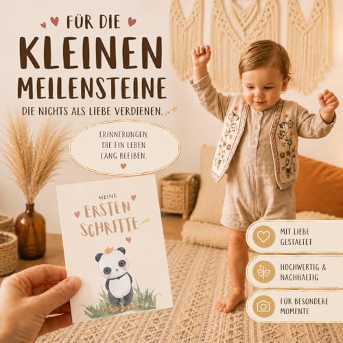 Eulentaler Meilensteinkarten Baby „Mein erstes Jahr" – 48 Karten, Boho