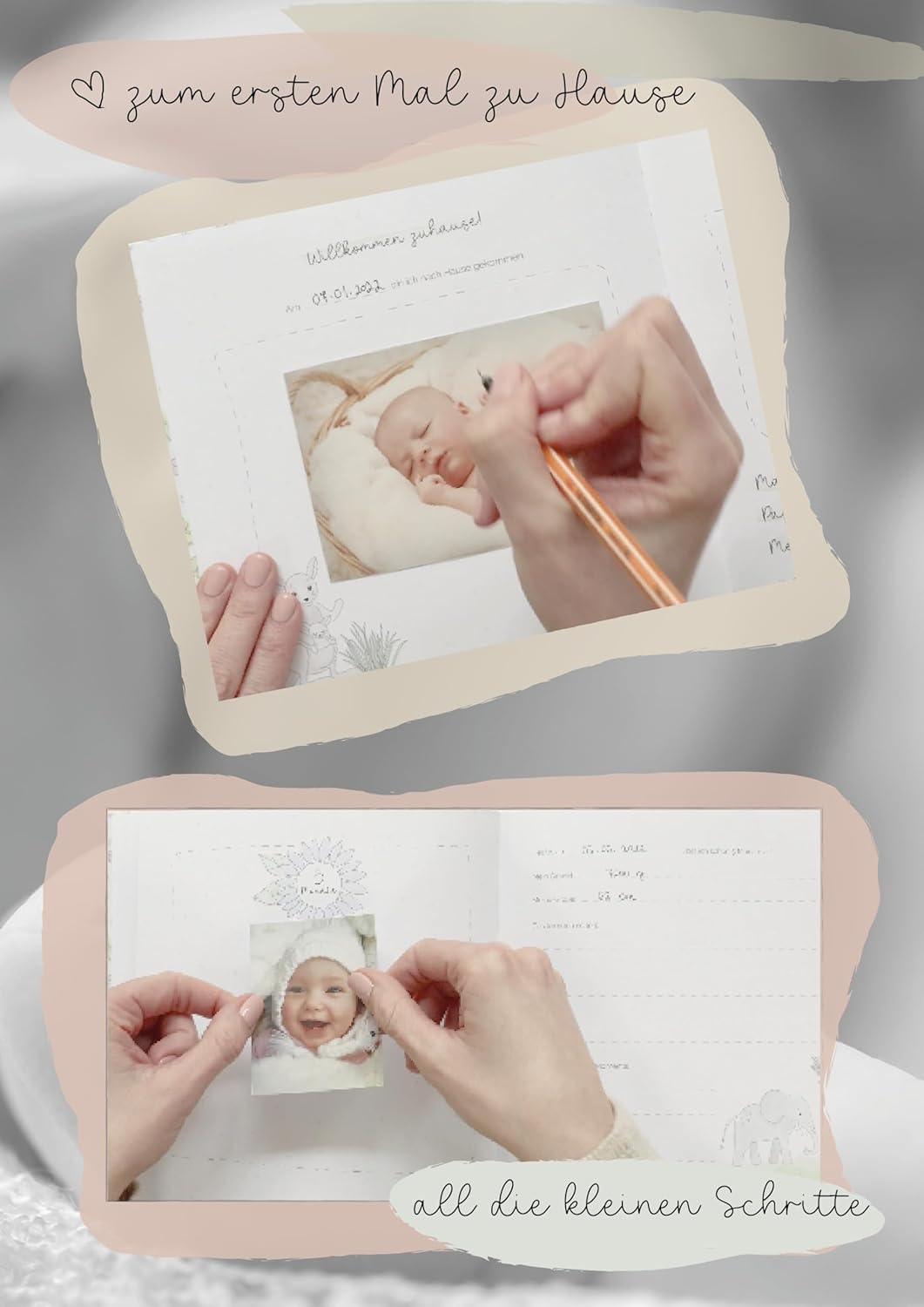 Stellou & friends Babybuch: Mein erstes Jahr - 74 Seiten Hardcover Babyalbum Stellou & friends Babybuch: Mein erstes Jahr - 74 Seiten Hardcover Babyalbum