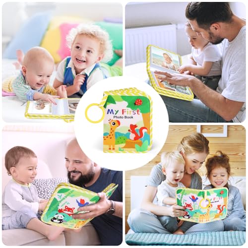 Aolso Baby-Stofffotoalbum mit Anhänger – 17 Fotos, ab 0 Monaten