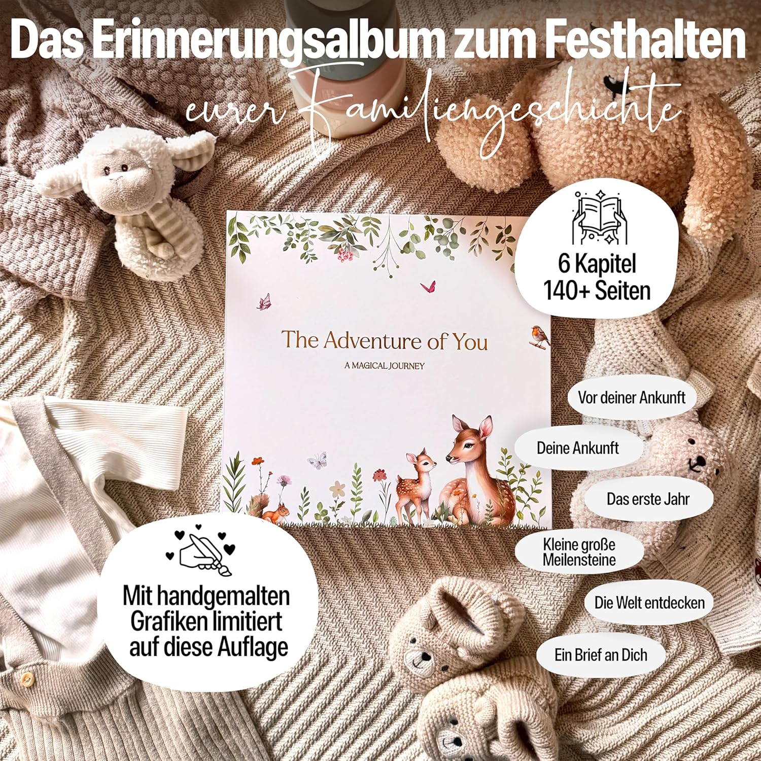 Minime® Babyalbum: Zeitloses Geschenk von Geburt bis zum 5. Lebensjahr