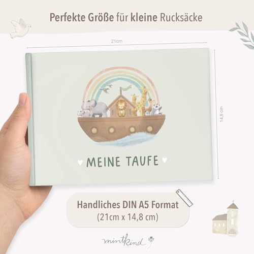 mintkind Taufbuch „Meine Taufe – Arche" Salbei – Geschenk zur Taufe