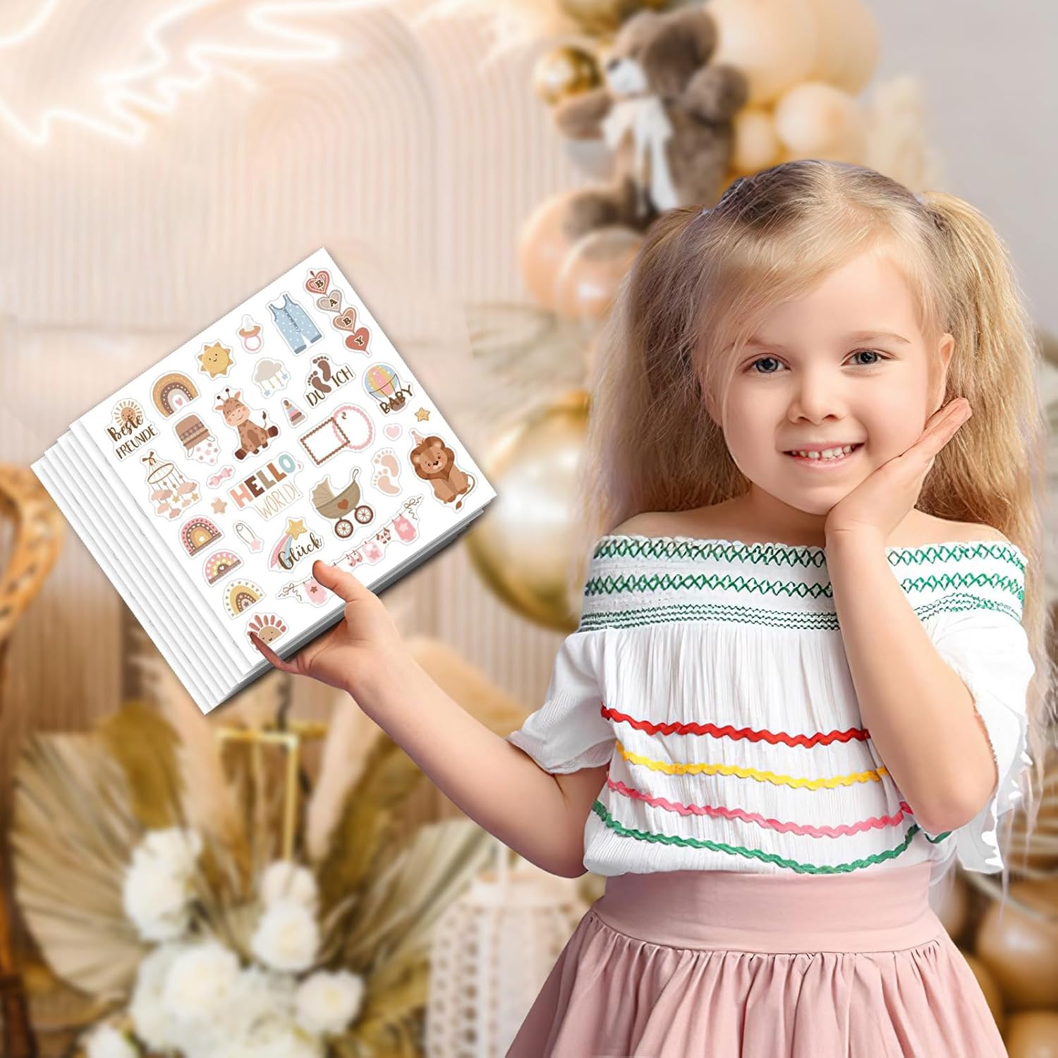 Yeomju Baby Fotoalbum Sticker, 8 Stück 220 Sticker für DIY und Scrapbook Yeomju Baby Fotoalbum Sticker, 8 Stück 220 Sticker für DIY und Scrapbook