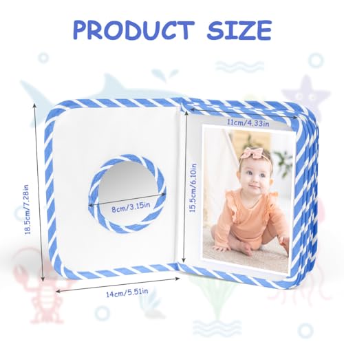 Aolso Baby-Stofffotoalbum mit Anhänger – 17 Fotos, ab 0 Monaten