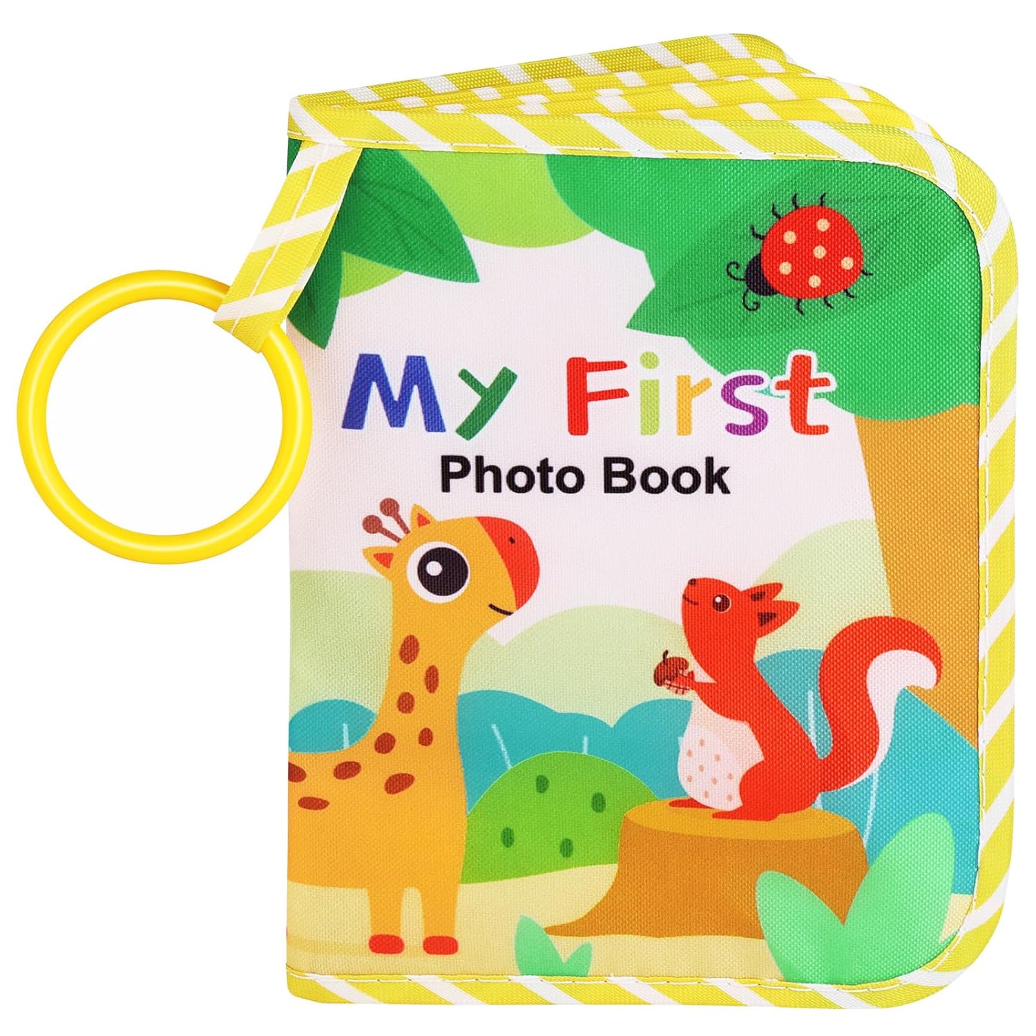 Aolso Baby-Stofffotoalbum mit Anhänger – 17 Fotos, ab 0 Monaten