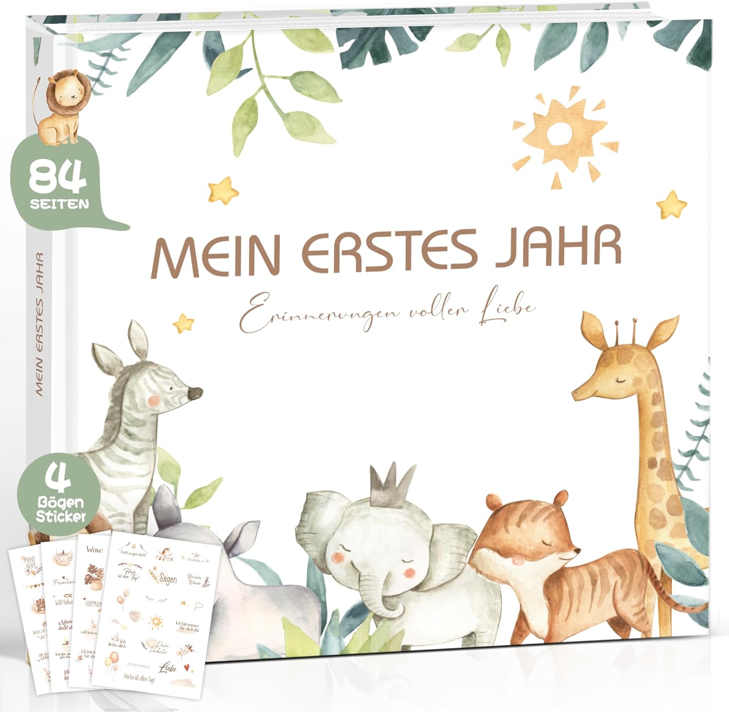 Premium 'Mein erstes Jahr' Babyalbum - Ideales Geburtsgeschenk