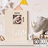 Lanpn „Hello Little Love" Baby-Fotoalbum – 300 Fotos, Leinen Beige