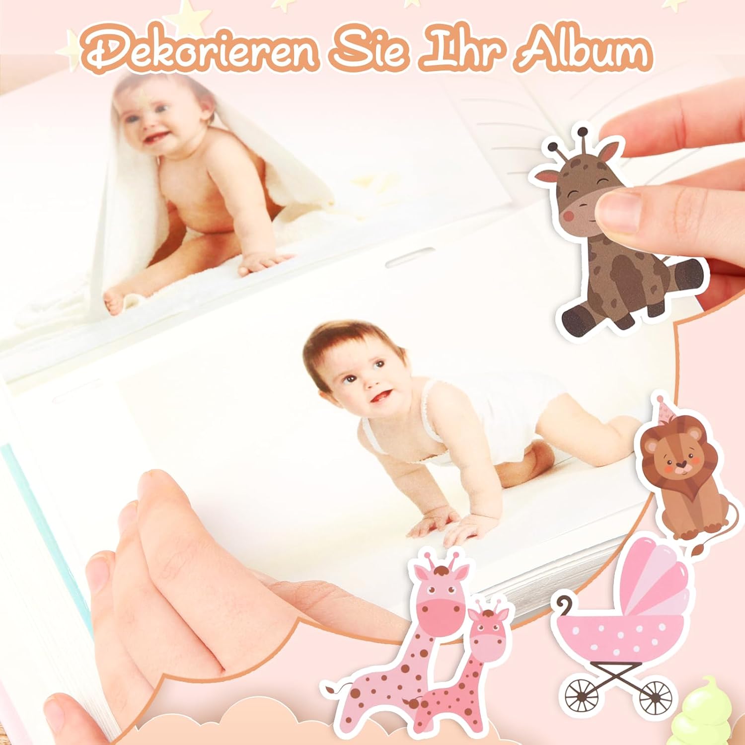 Fugoviin Kinder & Baby Fotoalbum Sticker - 220 Motive auf 8 Bögen Fugoviin Kinder & Baby Fotoalbum Sticker - 220 Motive auf 8 Bögen
