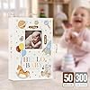 Lanpn Hello Baby Fotoalbum – 300 Fotos (10×15), Leinen bunt