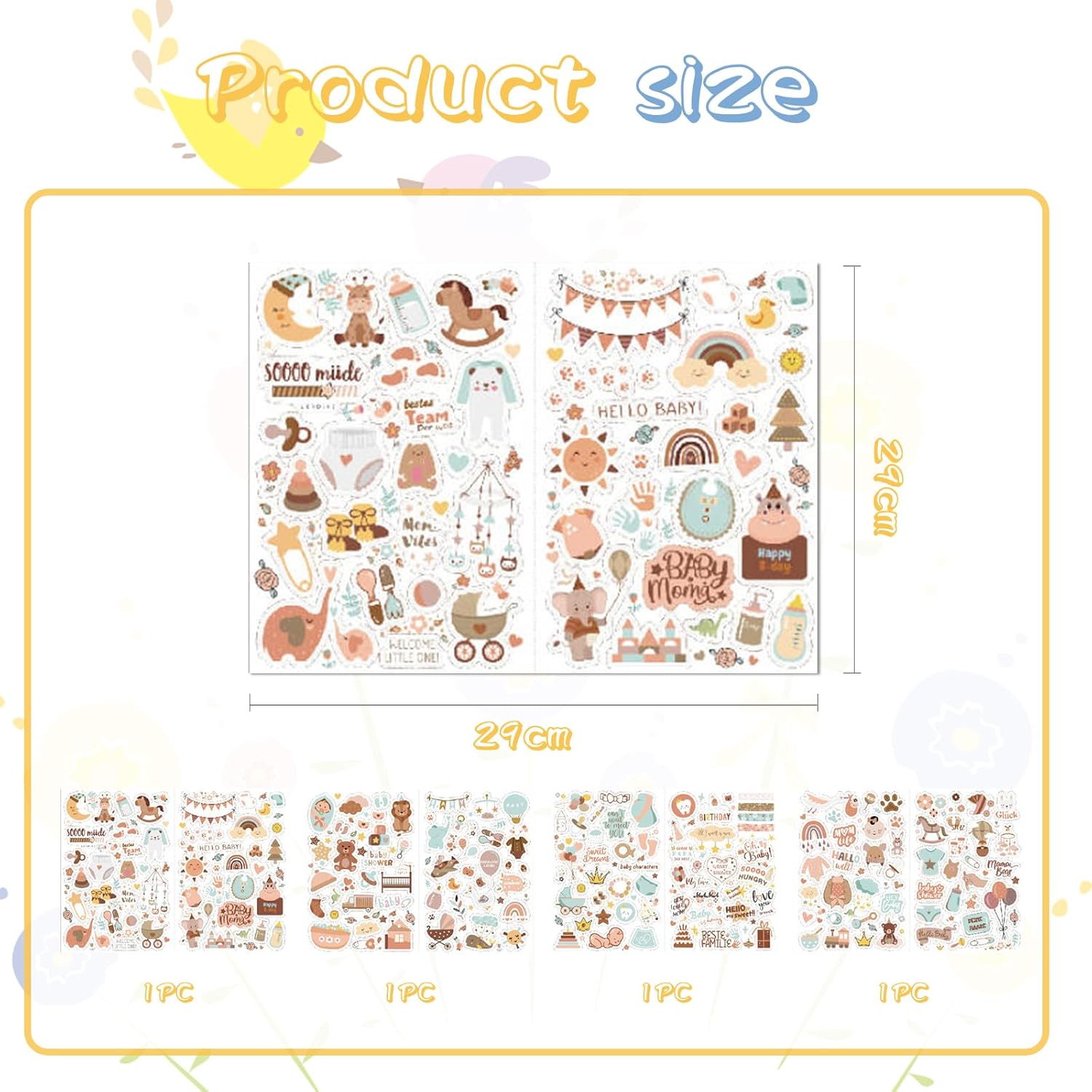 Goiern 212 Stickers Babyalbum - DIY Scrapbooking Aufkleber (4 Stück) Goiern 212 Stickers Babyalbum - DIY Scrapbooking Aufkleber (4 Stück)