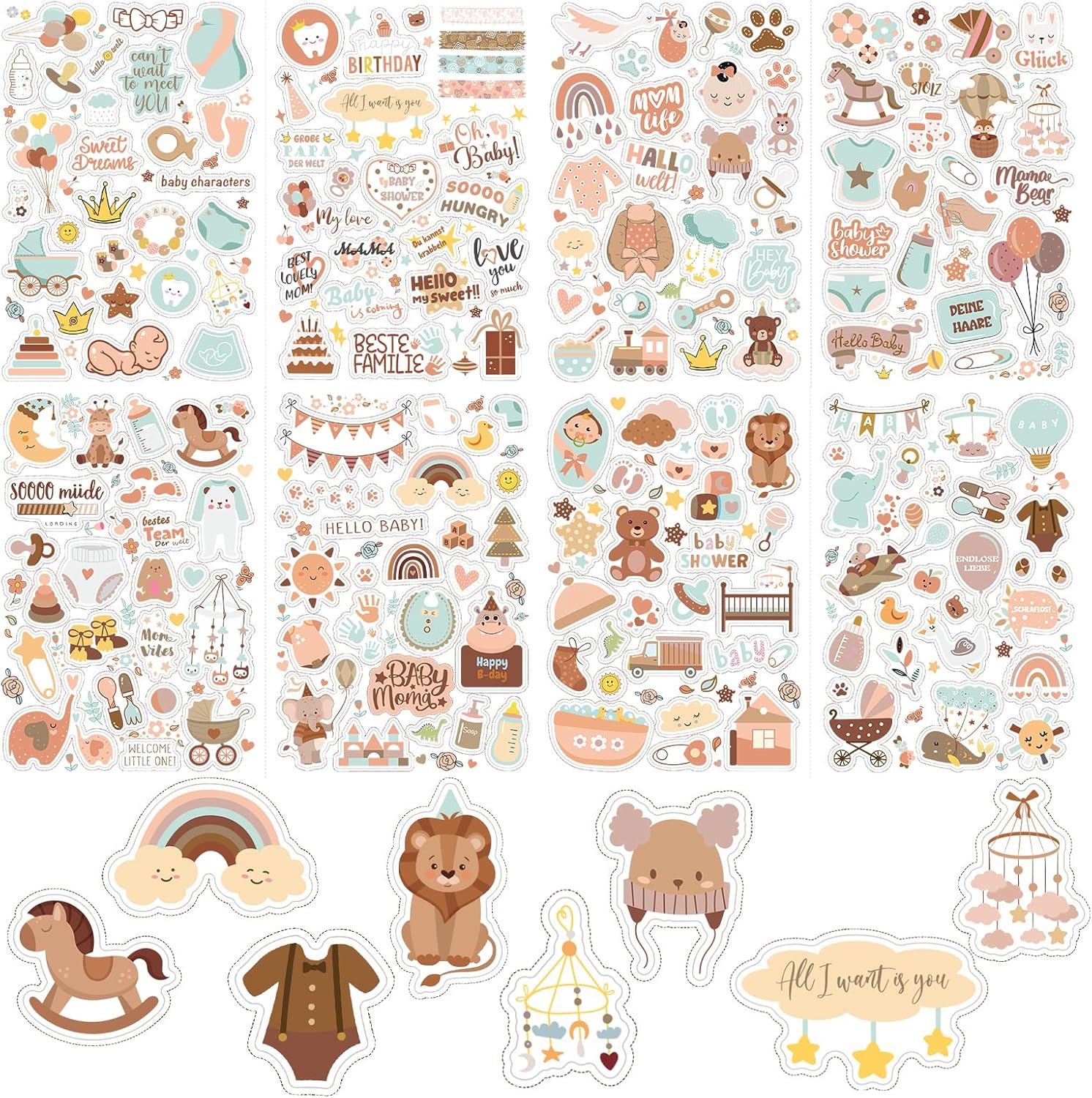 Goiern 212 Stickers Babyalbum - DIY Scrapbooking Aufkleber (4 Stück) Goiern 212 Stickers Babyalbum - DIY Scrapbooking Aufkleber (4 Stück)