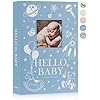 Lanpn Hello Baby Fotoalbum – 300 Fotos (10×15), Leinen bunt