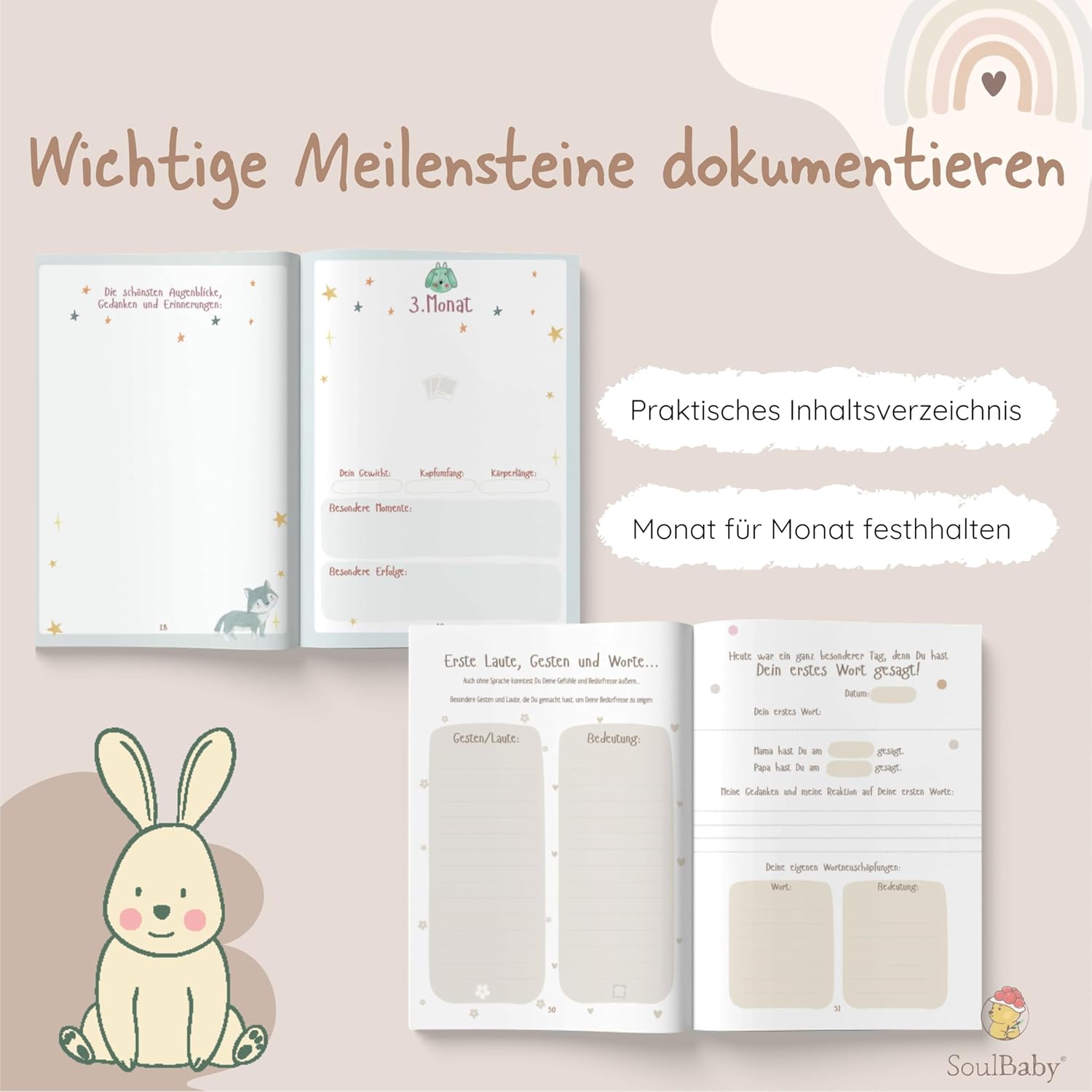 SOULBABY® Mein erstes Jahr Babyalbum - Erinnerungen für die Ewigkeit SOULBABY® Mein erstes Jahr Babyalbum - Erinnerungen für die Ewigkeit