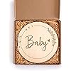 Mikito Babyparty-Gästebuch „Hey Baby" mit Holzeinband