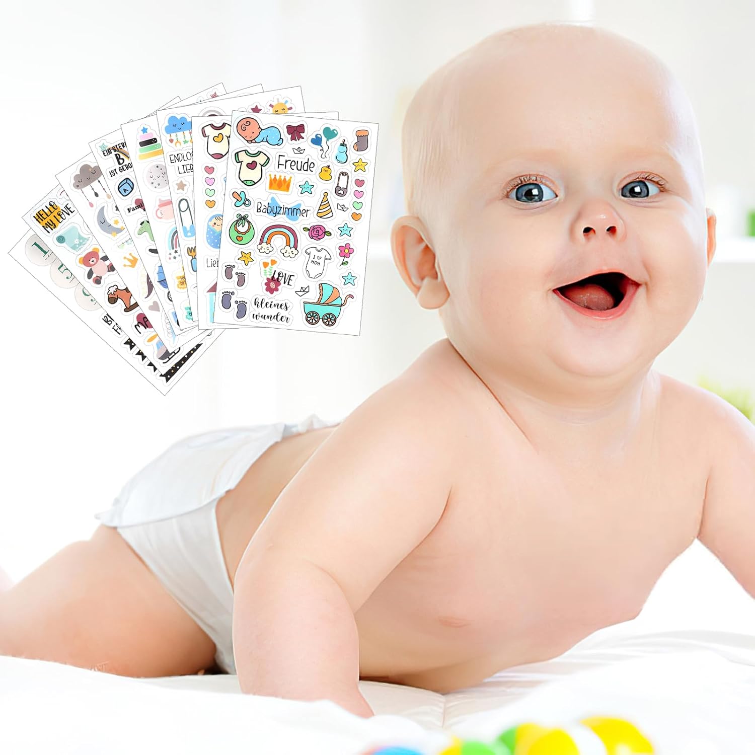 361er Sticker-Set für Babyalben – Erinnerungen festhalten 361er Sticker-Set für Babyalben – Erinnerungen festhalten