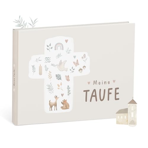 mintkind Erinnerungsalbum „Meine Taufe" Beige – Taufgeschenk