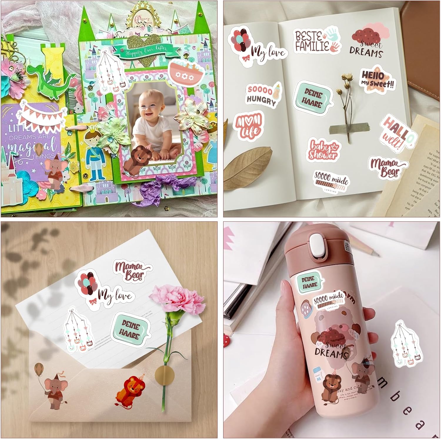 GROFIS Sticker Babyalbum Set - 316 Motive für Scrapbooking und DIY GROFIS Sticker Babyalbum Set - 316 Motive für Scrapbooking und DIY