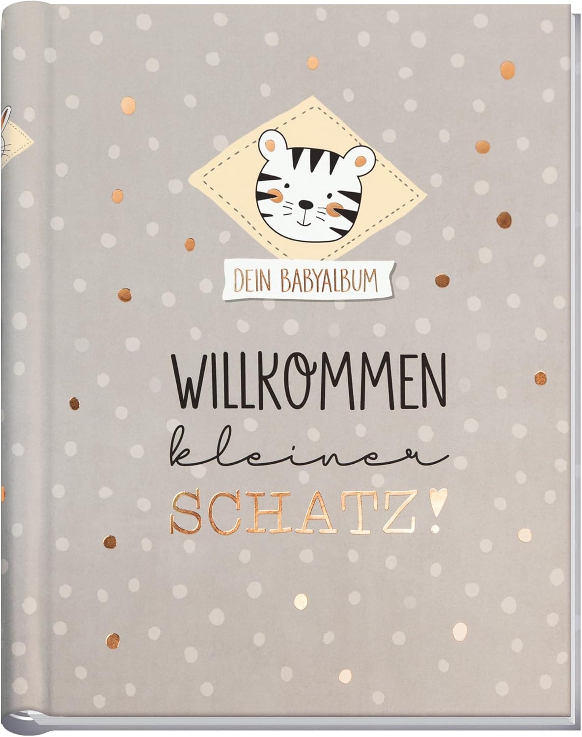 Häfft® Babyalbum 'Dotty Tiger' - Erinnerungsalbum für Schwangerschaft und erstes Jahr Häfft® Babyalbum 'Dotty Tiger' - Erinnerungsalbum für Schwangerschaft und erstes Jahr