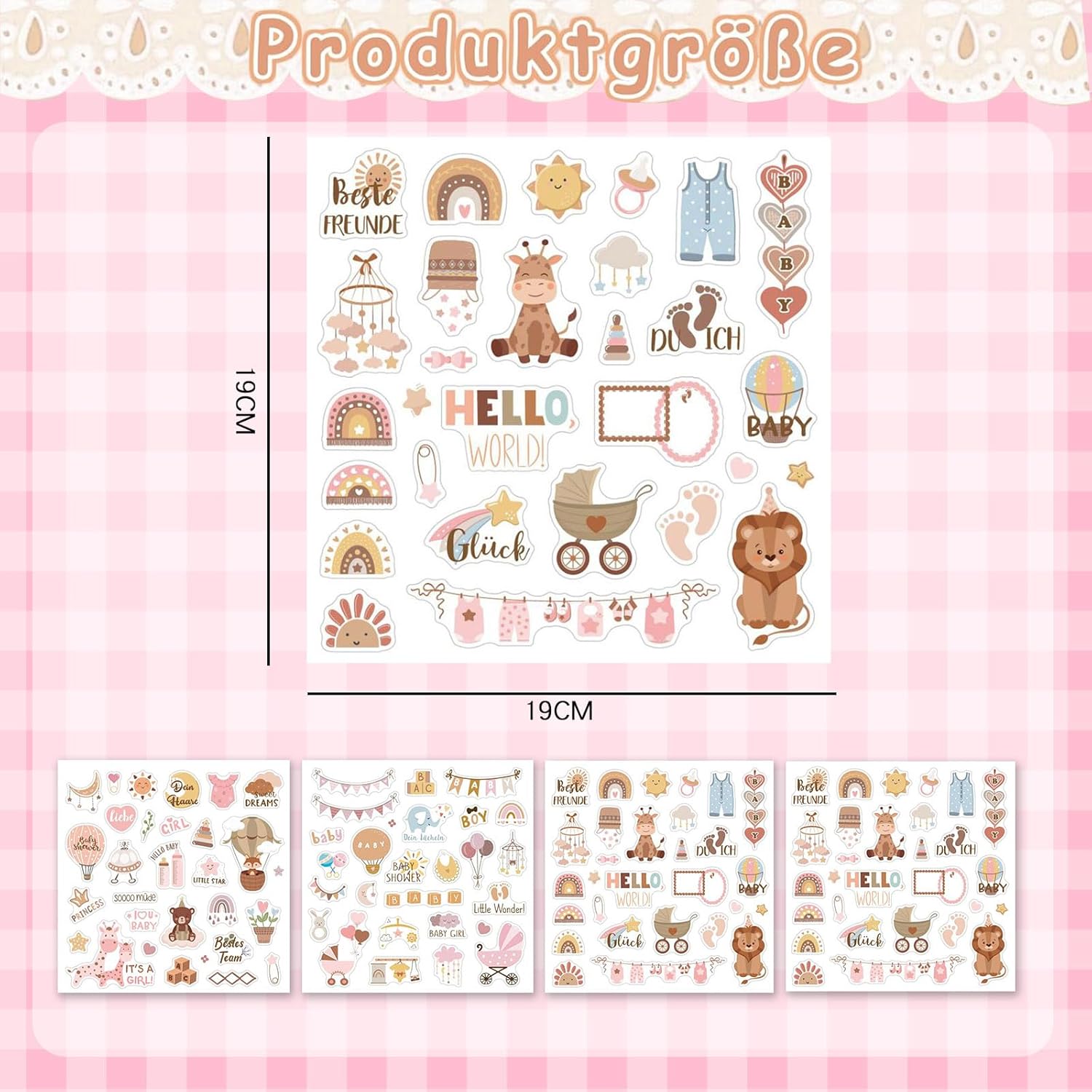 Yeomju Baby Fotoalbum Sticker, 8 Stück 220 Sticker für DIY und Scrapbook Yeomju Baby Fotoalbum Sticker, 8 Stück 220 Sticker für DIY und Scrapbook
