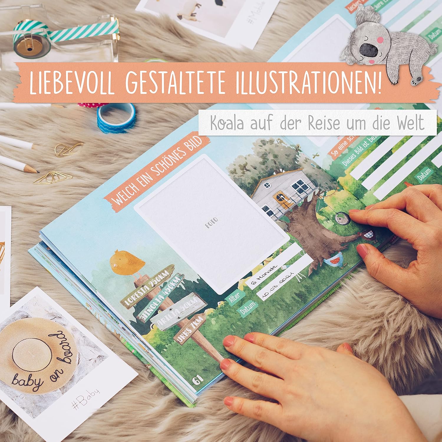 TWIVEE Babyalbum - Mein erstes Jahr - Unisex Erinnerungsbuch TWIVEE Babyalbum - Mein erstes Jahr - Unisex Erinnerungsbuch