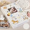 Lanpn Hello Baby Fotoalbum – 300 Fotos (10×15), Leinen bunt