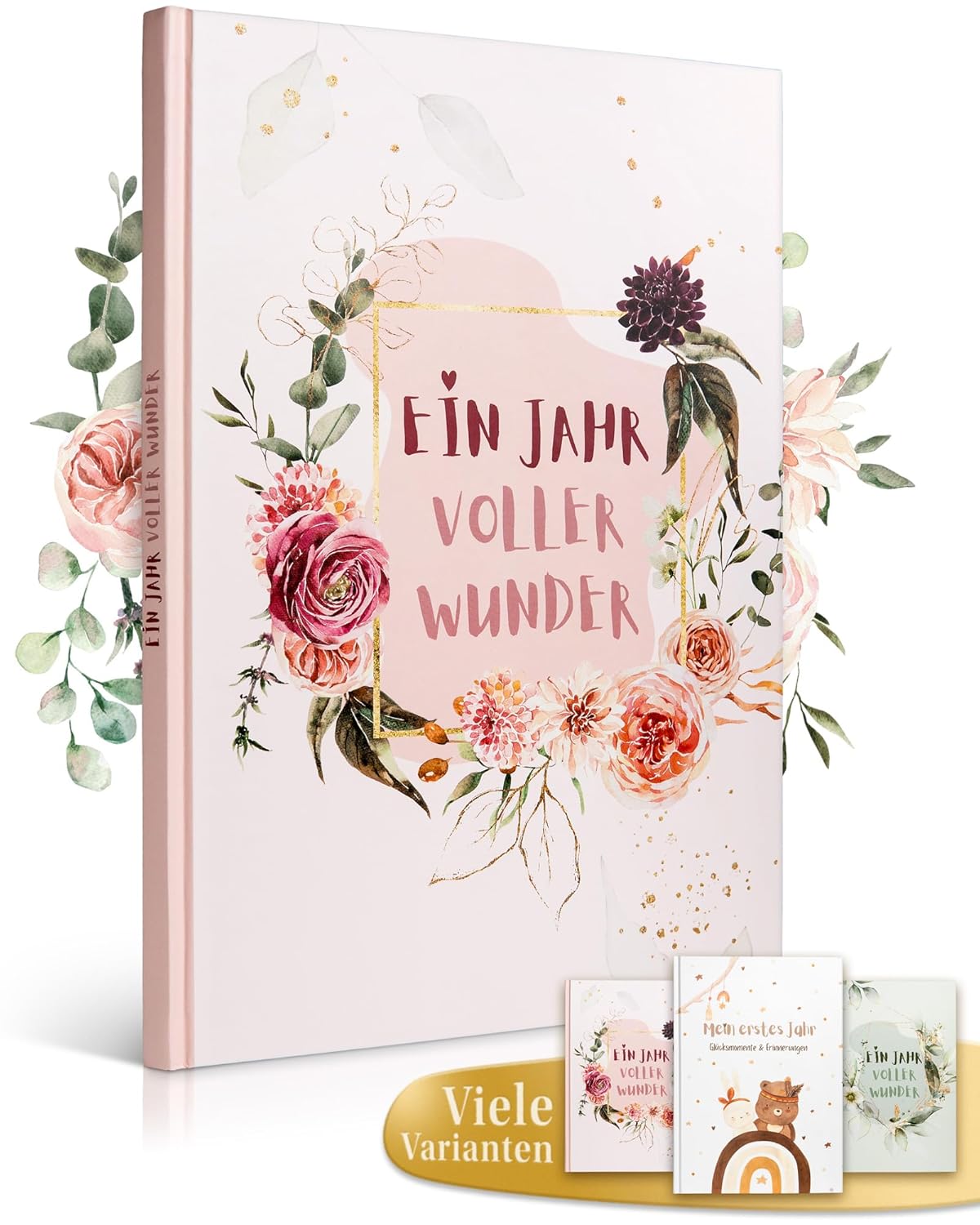 Eulentaler Babytagebuch „Mein erstes Jahr" – DIN A4, Rosa für Mädchen