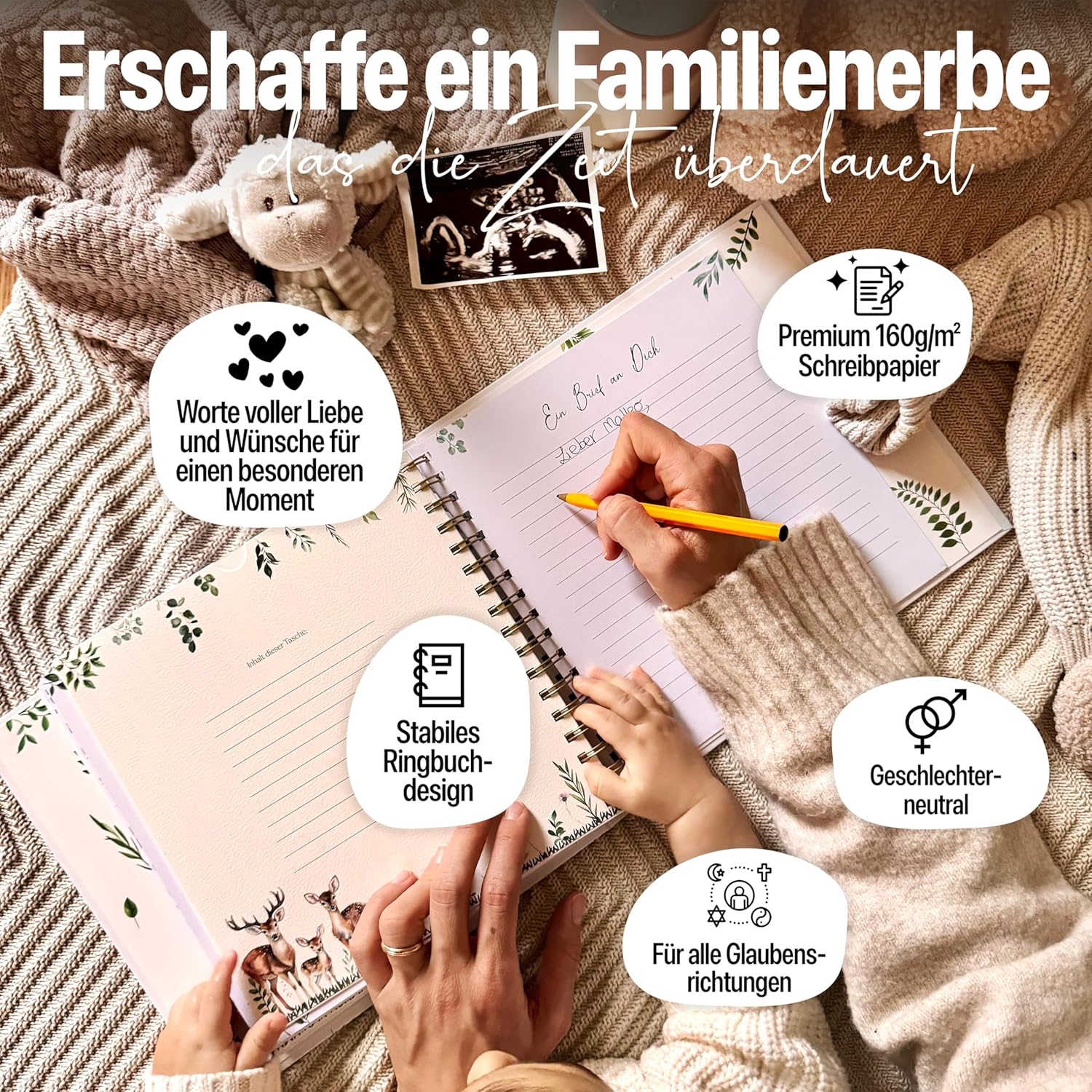 Minime® Babyalbum: Zeitloses Geschenk von Geburt bis zum 5. Lebensjahr