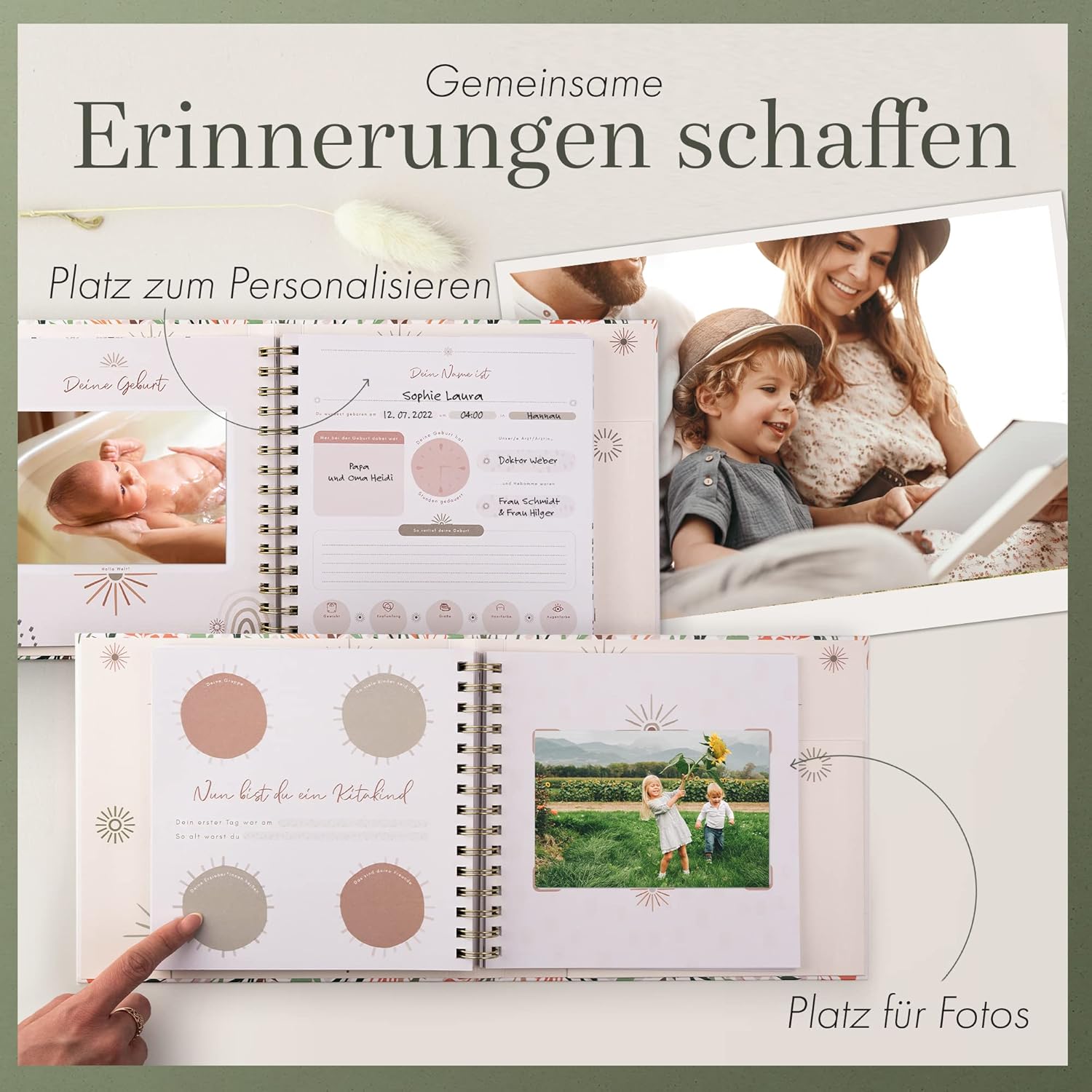 Hardcover Baby-Erinnerungsalbum - Deine ersten 10 Jahre