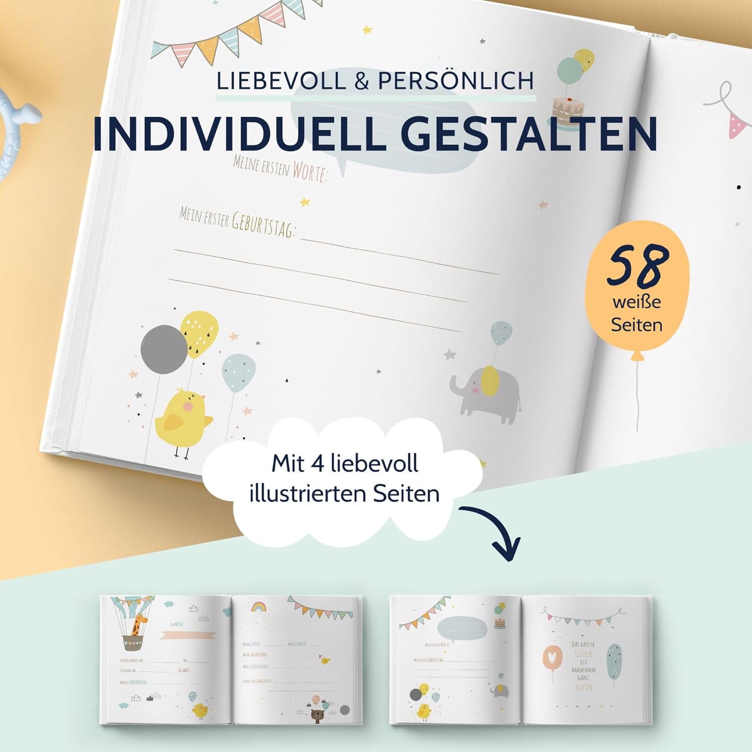 Goldbuch Babyalbum 'Hurra - Du bist da!', Kunstdruckeinband, 62 Seiten Goldbuch Babyalbum 'Hurra - Du bist da!', Kunstdruckeinband, 62 Seiten