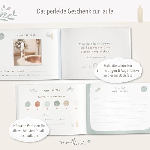 mintkind Erinnerungsalbum „Meine Taufe" Beige – Taufgeschenk