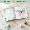 Babytagebuch „Mein erstes Jahr" Leinen mit Waldtieren – 88 Seiten & Abdruck-Set