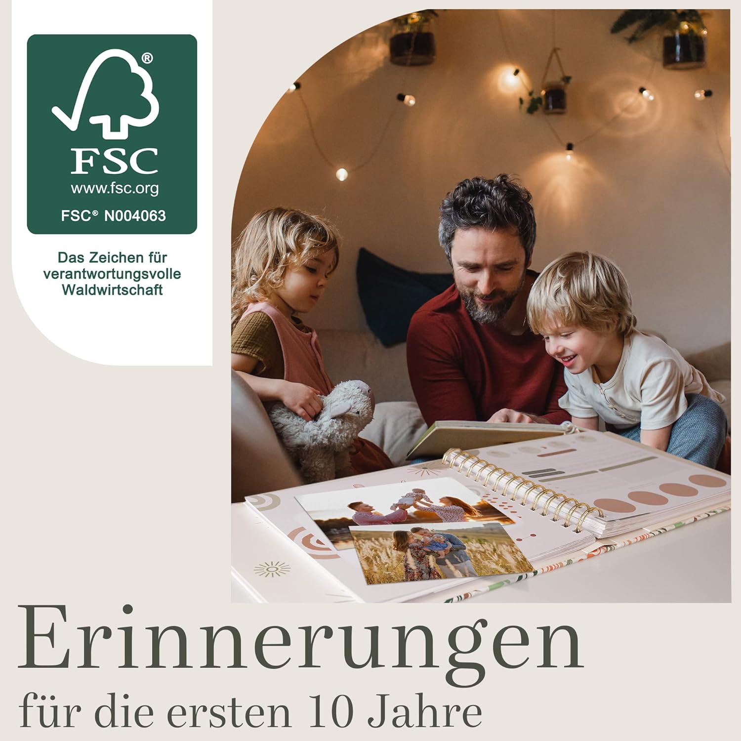 Hardcover Baby-Erinnerungsalbum - Deine ersten 10 Jahre