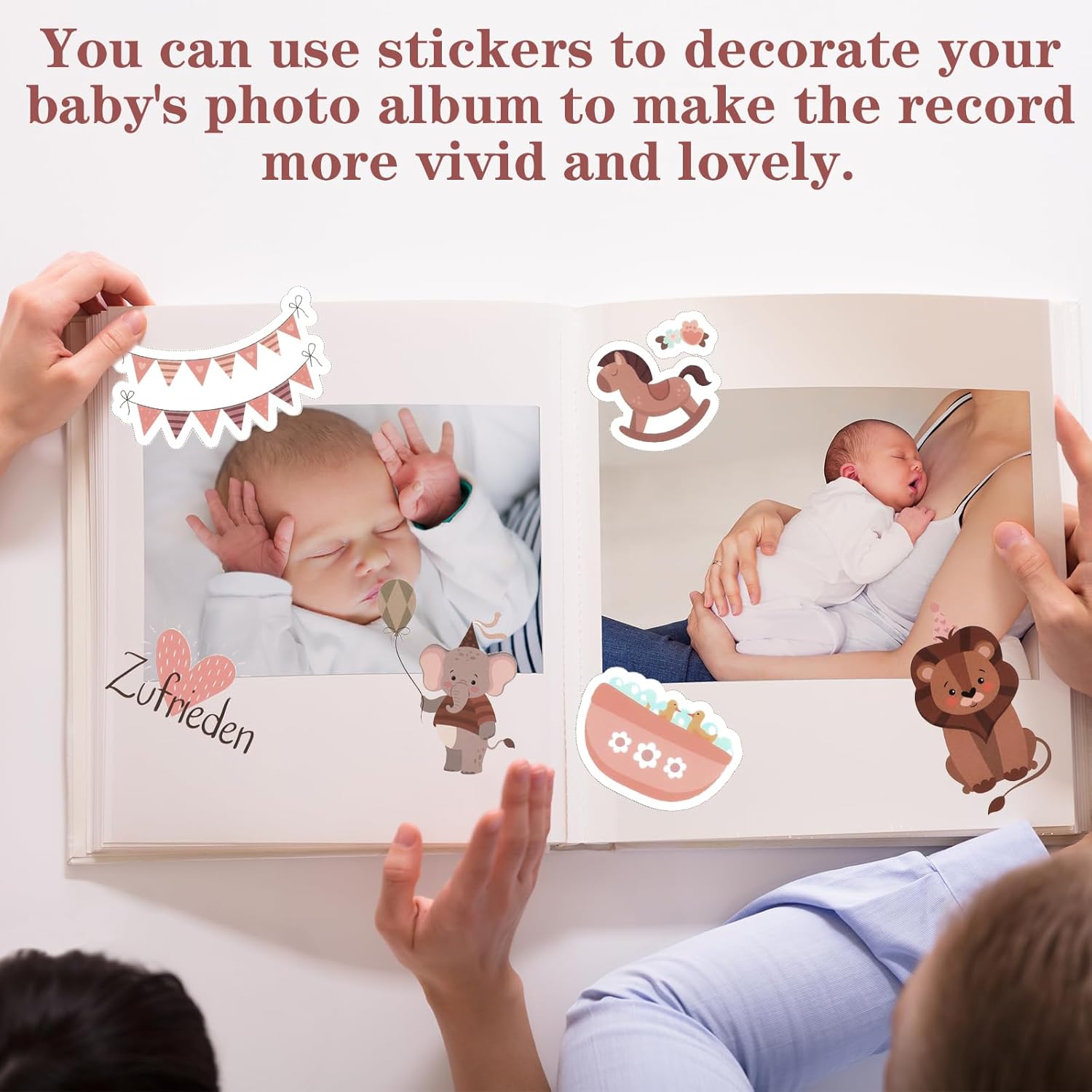GROFIS Sticker Babyalbum Set - 316 Motive für Scrapbooking und DIY GROFIS Sticker Babyalbum Set - 316 Motive für Scrapbooking und DIY