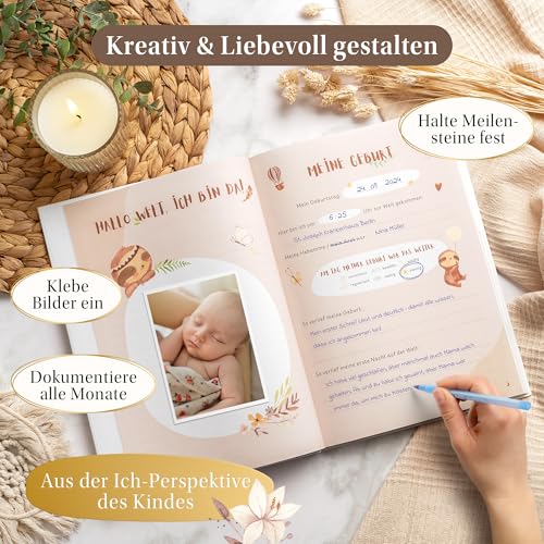 Eulentaler Babytagebuch „Boho" – Von Pädagogen gestaltet