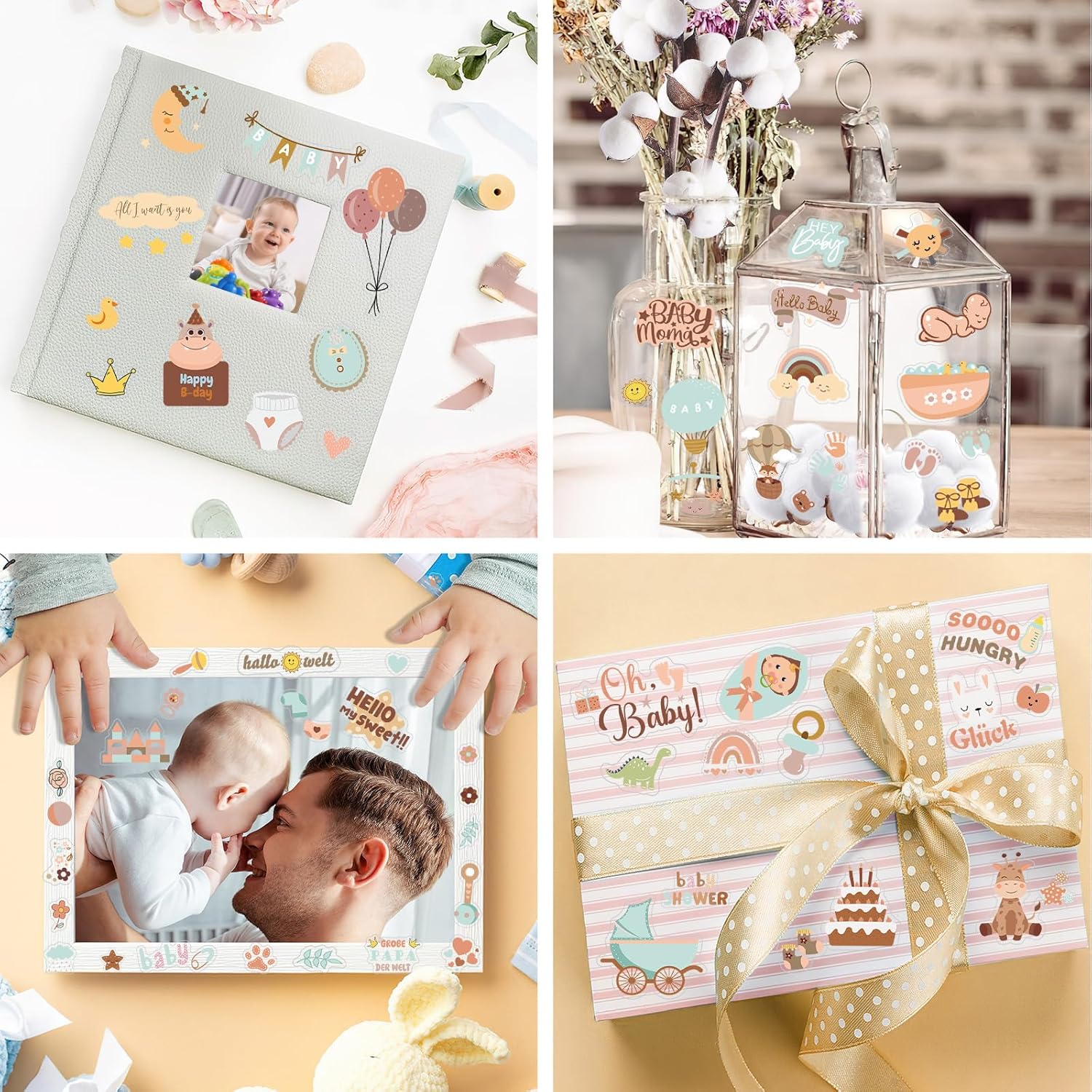 JANYUN 424 Stück Babyalbum Sticker, Baby Fotoalbum Sticker 8 Blatt DIY Kinder Fotoalbum Aufkleber Braun Baby Sticker für Fotoalbum Kalender Scrapbook Party Deko JANYUN 424 Stück Babyalbum Sticker, Baby Fotoalbum Sticker 8 Blatt DIY Kinder Fotoalbum Aufkleber Braun Baby Sticker für Fotoalbum Kalender Scrapbook Party Deko